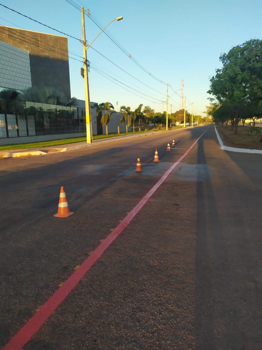 Promovendo Mobilidade Urbana a Prefeitura de Gurupi implanta ciclofaixa (Foto: DivulgaÃ§Ã£o)