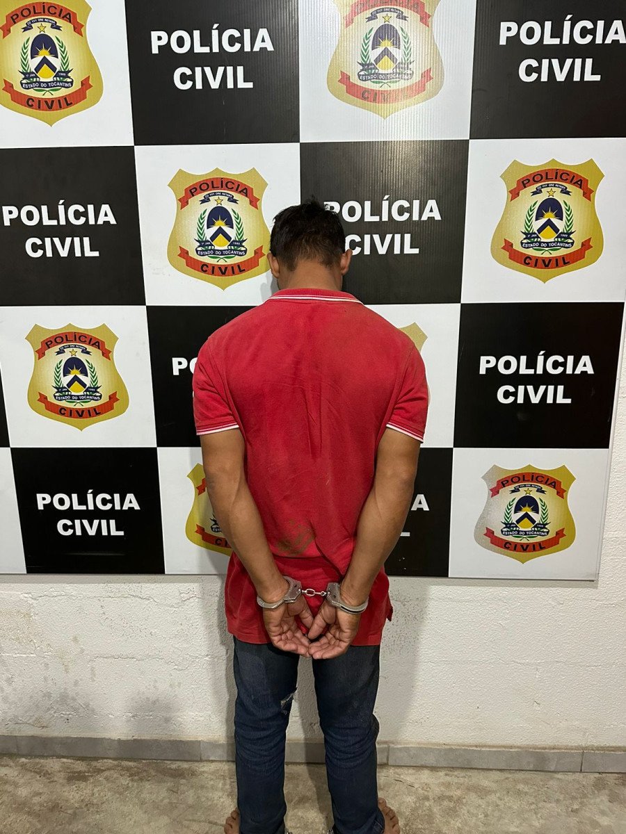 Homem foragido da Justiça por tentativa de homicídio foi preso após ação da 63ª Delegacia de Paraíso do Tocantins (Foto: Dicom/SSP-TO)