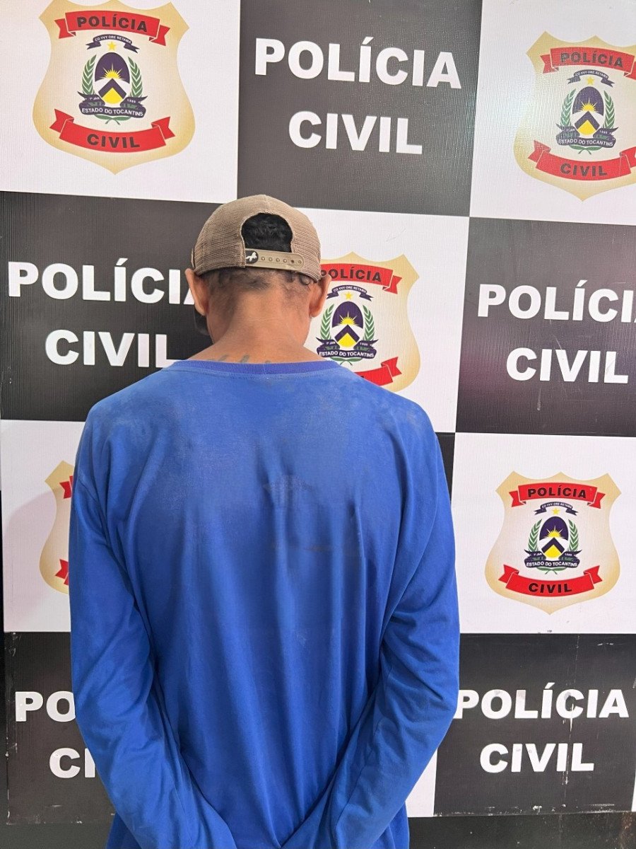 Homem foi preso pela Polícia Civil em cumprimento a mandado de prisão em Porto Nacional (Foto: Dicom/SSP-TO)