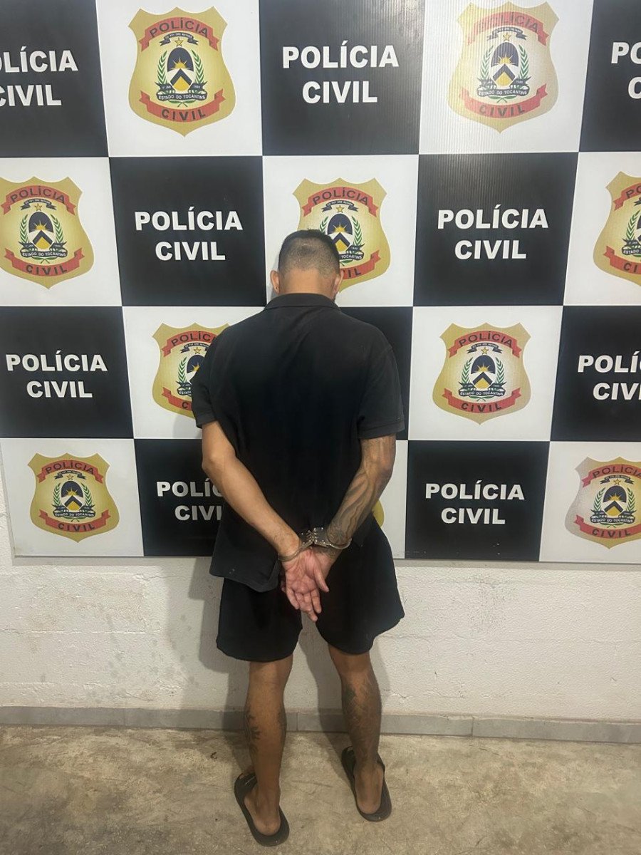 Homem foi preso em cumprimento a mandado de prisão por condenação (Foto: Dicom/SSP-TO)