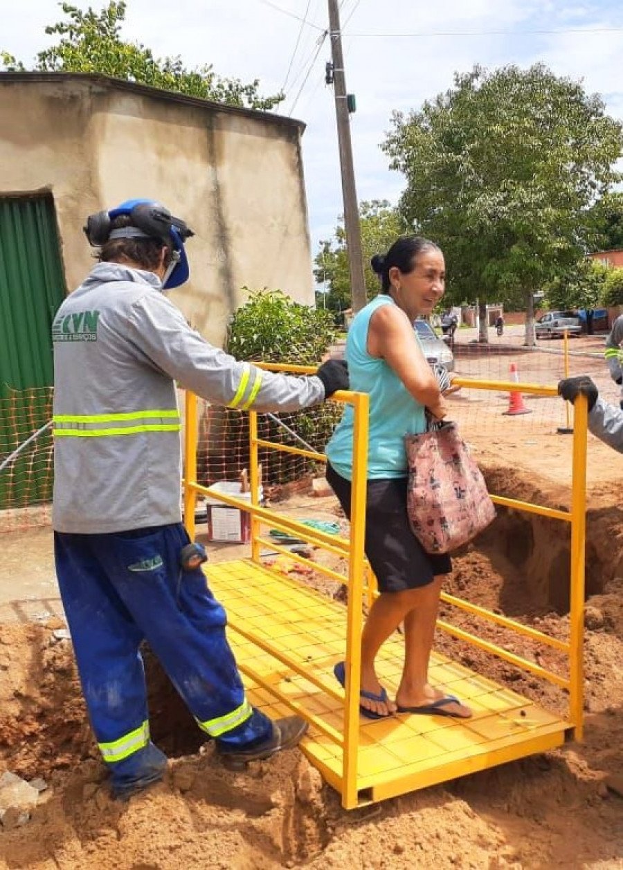 BRK Ambiental executa obras de ampliação do sistema de esgotamento sanitário de Miracema (Foto: Divulgação/BRK Ambiental)