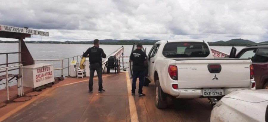 Equipes da 2ª DAV se deslocando até o Pará para efetuar a prisão do foragido da Justiça (Foto: Dicom/SSP-TO)