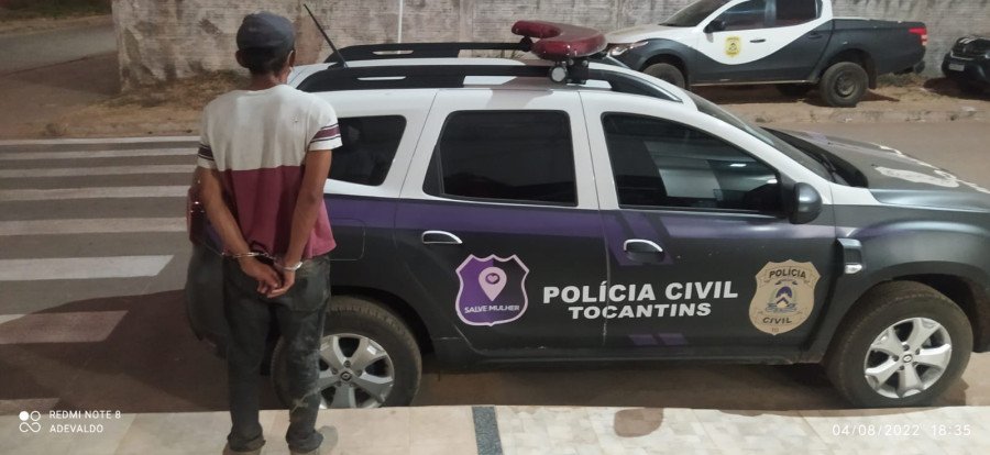 Padrasto foi preso em Dianópolis em ação conjunta das Polícias Civis do Tocantins e da Bahia (Foto: Divulgação)