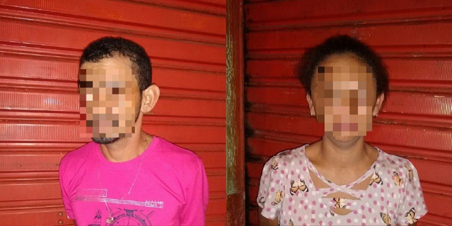 Homem e mulher foram presos por porte ilegal de arma de fogo de uso restrito em AraguaÃ­na
