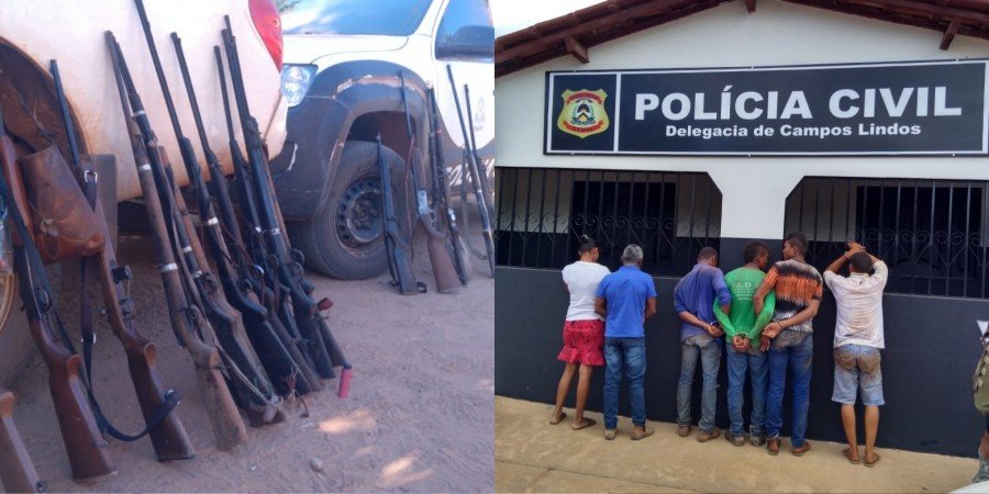 PolÃ­cia Civil apreendeu vÃ¡rias armas de fogo e prendeu seis pessoas durante operaÃ§Ã£o em Campos Lindos