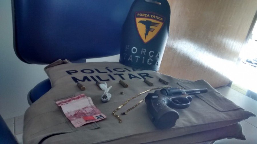 Arma de fogo e demais objetos localizados pela PM em Gurupi
