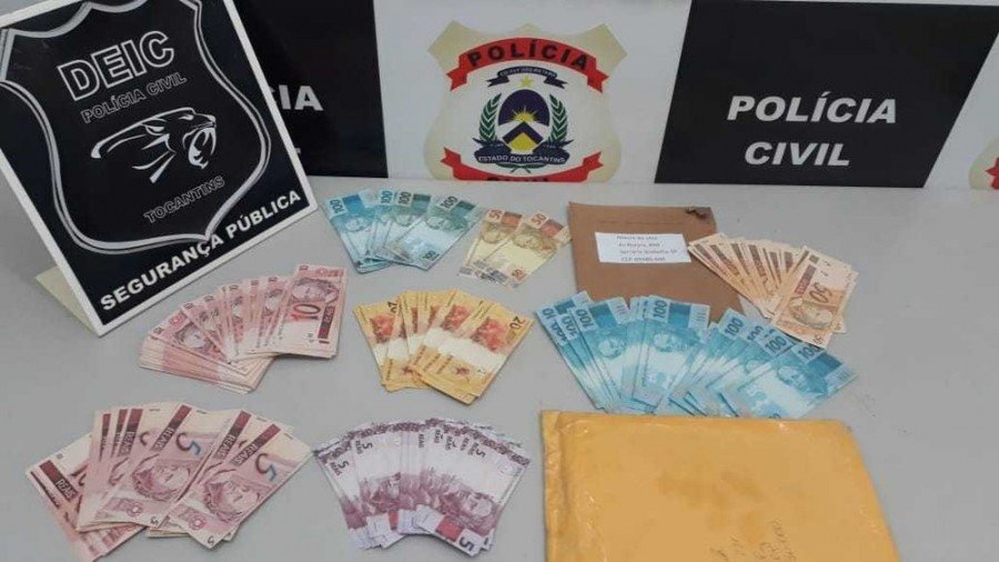 PolÃ­cia Civil apreendeu cerca de R$ 10 mil reais em notas falsas enviadas Ã  esposa de um preso em Palmas
