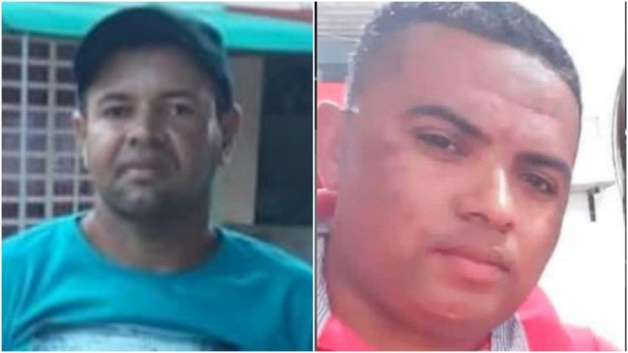 Homem (à esquerda) foi preso em Nazaré por suspeita de matar o pastor Gilson Souza Morais (à direita) em um restaurante de Estreito-MA