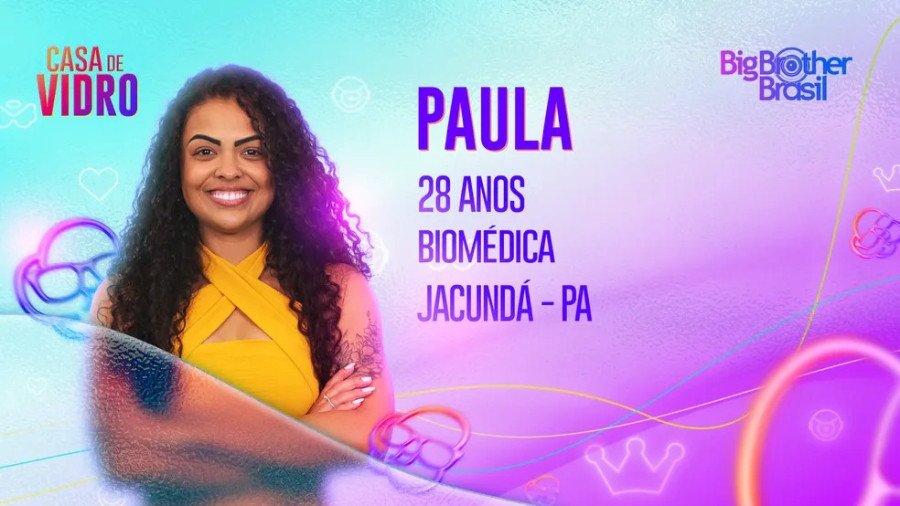 Paula foi escolhida pelo público entre os participantes da Casa de Vidro do 