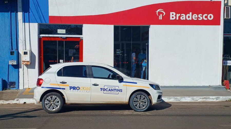 O segundo maior tempo de espera foi de 1h06 minutos em Araguatins no Banco Bradesco (Foto: Ascom/Procon Tocantins)