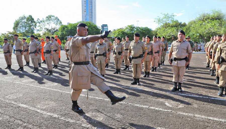O Dia de Tiradentes, patrono cívico da nação, foi comemorado nesta quarta-feira, 20, pela corporação no Quartel do Comando Geral da Policia Militar (QCG), em Palmas (Foto: Esequias Araújo)