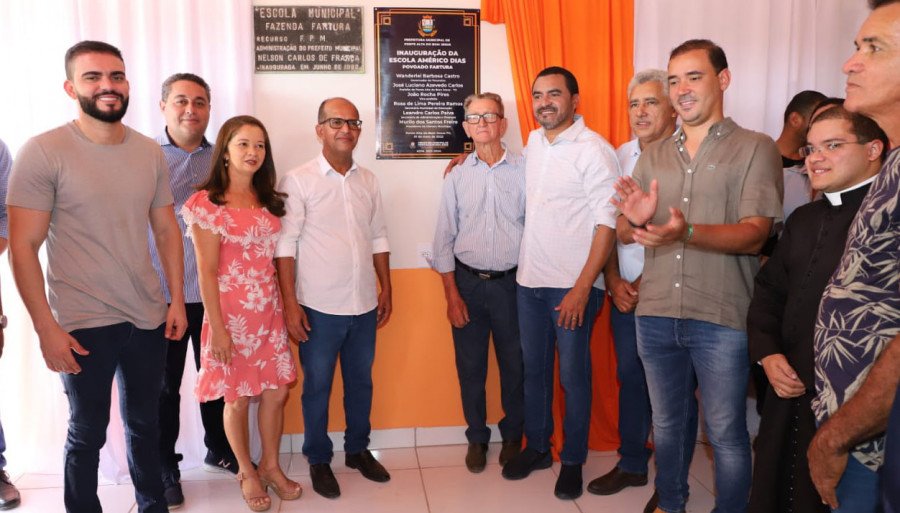 Governador Wanderlei Barbosa participou da inauguração da Escola Municipal Américo Dias, no Povoado Fartura (Foto: Esequias Araújo)