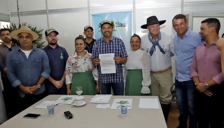 Governador Wanderlei Barbosa destacou os números positivos apresentados nos primeiros dias da Agrotins (Foto: Whashington Luiz)