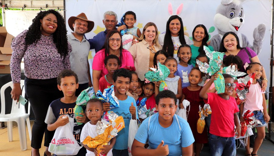 Páscoa Feliz alcançou crianças em situação de vulnerabilidade social com doações de ovos de Páscoa, kits educativos e kits de higiene bucal