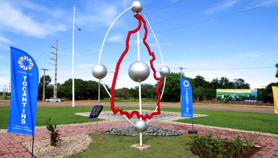 Inaugurado o Monumento à Ciência e Tecnologia, onde será instalado o Parque Tecnológico do Tocantins (Foto: Aldemar Ribeiro)
