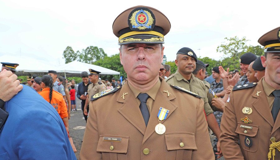 Comandante-geral da PM de Minas Gerais, coronel Rodrigo Piassi do Nascimento, agradeceu a homenagem e o reconhecimento da PM do TO