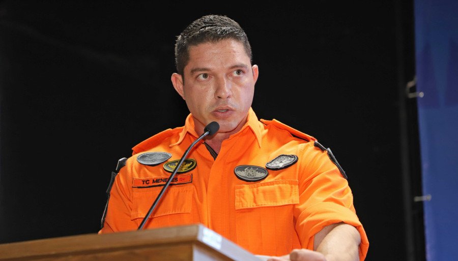 Tenente-coronel Rafael Menezes relata a situação encontrada no Sul e a atuação da equipe (Foto: Adilvan Nogueira)