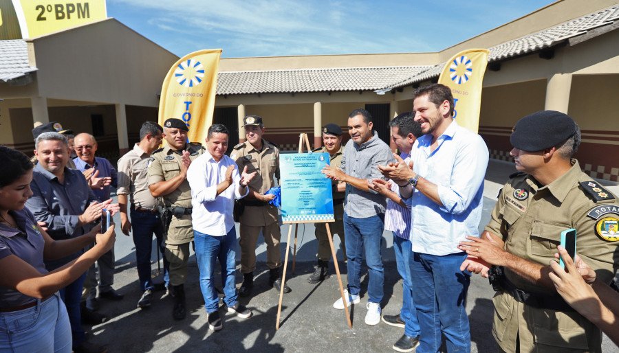 Cerimônia de inauguração da base da Força Tática do 2° BPM, contou com a presença de autoridades locais e estaduais