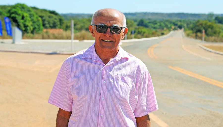 Produtor rural Domingos Pires dos Reis elogiou o desprendimento do governador Wanderlei Barbosa em construir a rodovia (Foto: Adilvan Nogueira)