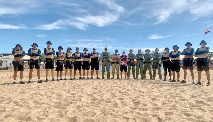 Polícia Militar do Tocantins reforça a segurança nas praias, para garantir um período de férias tranquilo (Foto: PMTO)