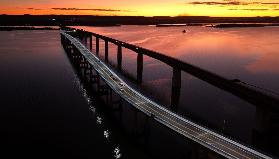 Nova Ponte de Porto Nacional representa um avanço significativo para o estado, facilitando tanto o escoamento da produção agrícola quanto o melhoramento no fluxo de passageiros (Foto: Tomaz Neto)