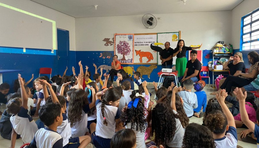 Naturatins realiza palestra sobre a importância da preservação do Cerrado tocantinense em Araguatins (Foto: Naturatins)