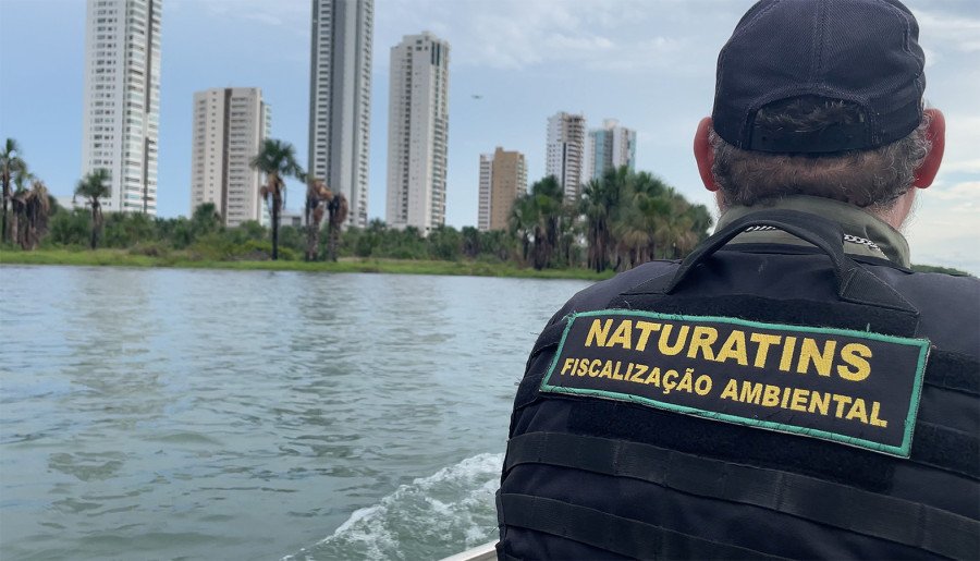 Fiscais ambientais realizam patrulhamento fluvial (Foto: Yasmin Oliveira/Governo do Tocantins)