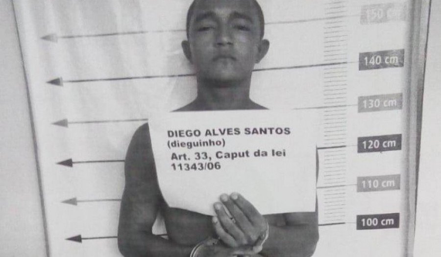 Diego Alves foi encontrado na casa de sua mÃ£e, na manhÃ£ desta segunda (30) Seciju/DivulgaÃ§Ã£o Mais um reeducando que fugiu da Cadeia PÃºblica de Miranorte na tarde deste 