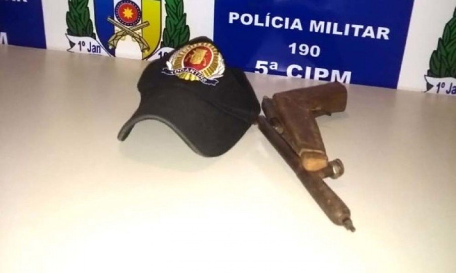 Arma apreendida com menor acusado de prÃ¡tica de roubo em Palmeiras do Tocantins