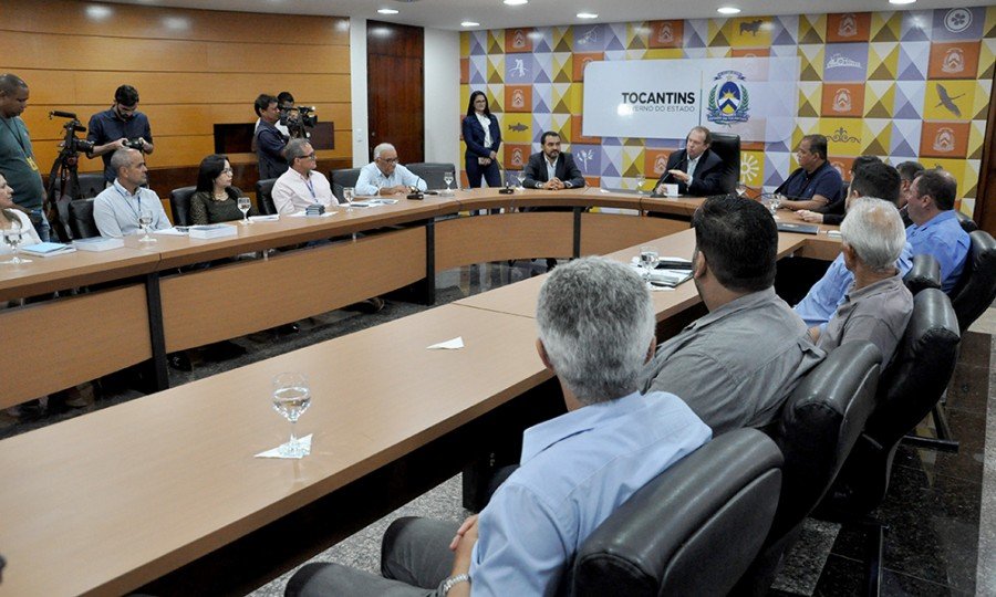 Governador Mauro Carlesse falou da participaÃ§Ã£o da Codevasf em importantes projetos do Tocantins (Foto: Frederick Borges)