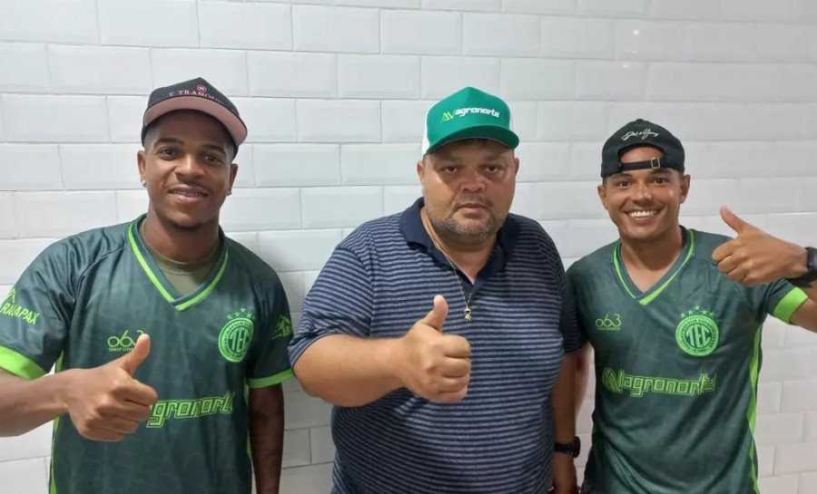 Veraldo (esq), vice presidente Wagner Novais e Elenilson (dir) (Foto: Divulgação/Tocantinópolis)