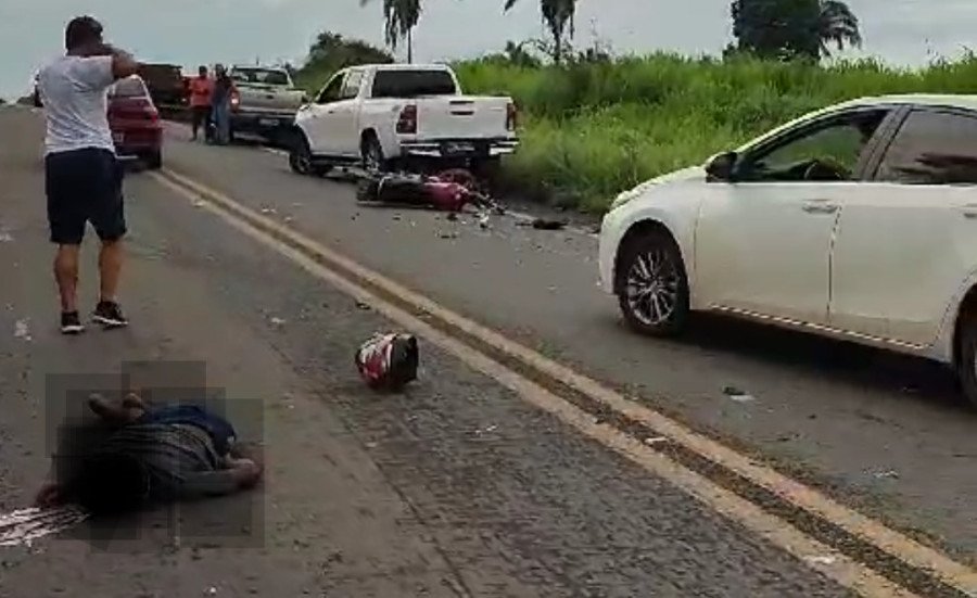 Motociclista morre após bater de frente em caminhonete na TO-201, em Augustinópolis (Foto: Divulgação)