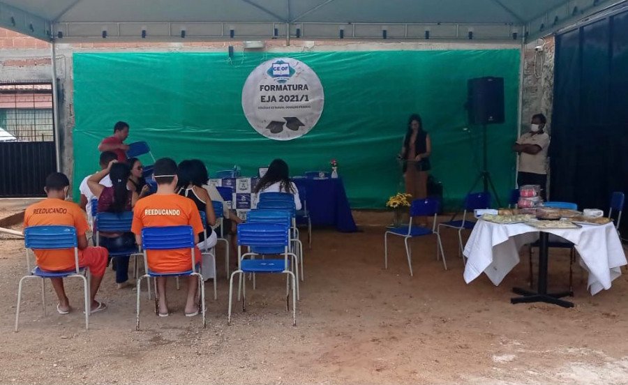 A conclusão do ensino fundamental dos custodiados aconteceu na modalidade de ensino EJA (Foto: Divulgação/Seciju)