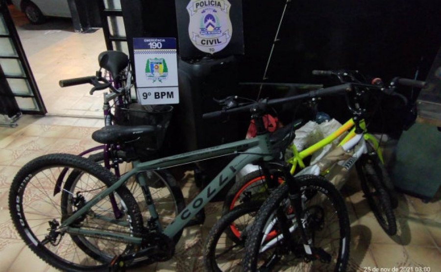 Bicicletas furtadas e roubadas de casa (Foto: Divulgação/9° BPM)