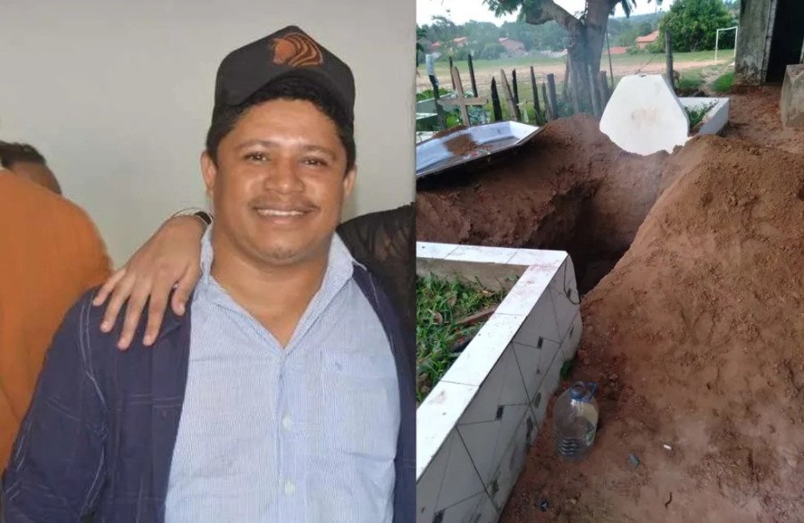 Corpo de homem assassinado a tiros é desenterrado e queimado em Bom Jardim-MA (Foto: Montagem)