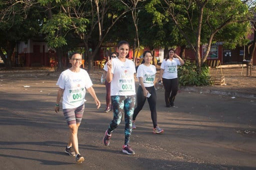 Caminhada e corrida fez parte das celebraÃ§Ãµes do Dia do Nutricionista (Foto: DivulgaÃ§Ã£o/HRA)