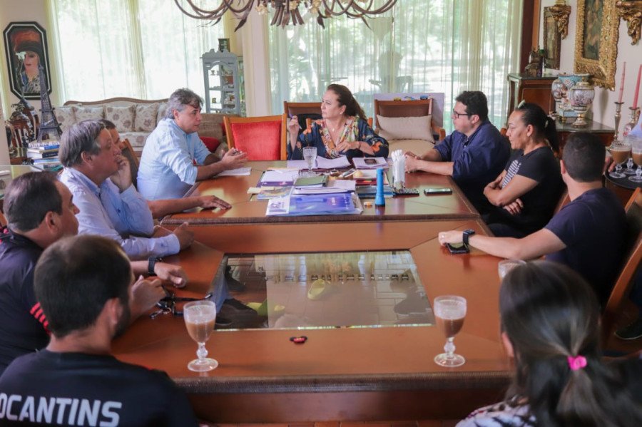 Senadora em reunião com representantes de federações esportivas e de paradesporto do Tocantins (Foto: Divulgação)