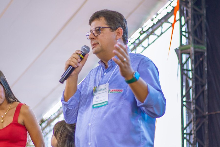 O presidente do Grupo Fazendão, Volney Aquino ressalta que objetivo do evento é criar um ecossistema preparado para o produtor rural tomar mais decisões assertivas (Foto: Marcos Veloso)