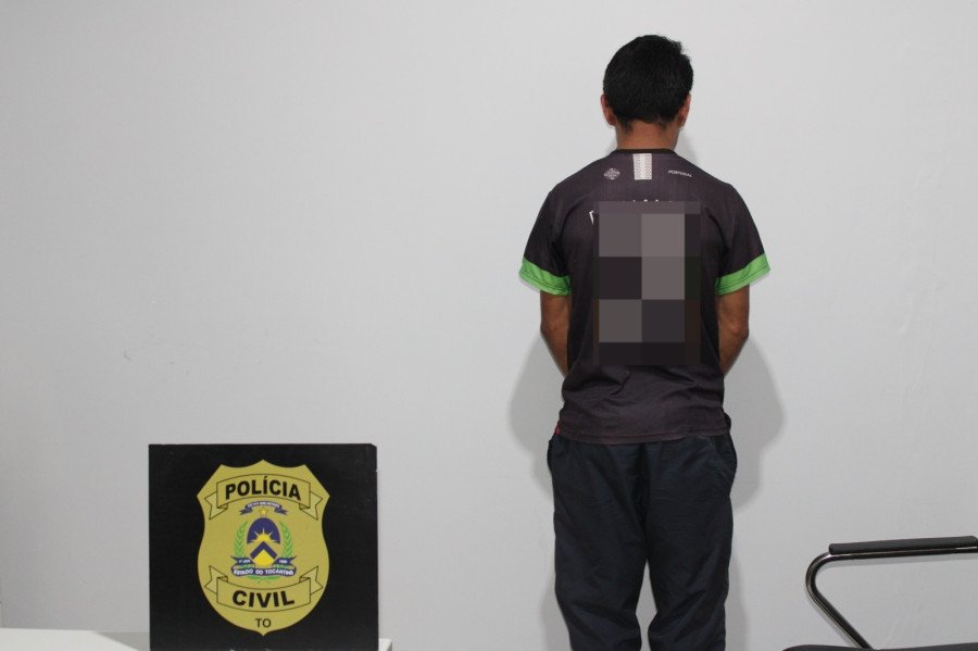 Homem preso por praticar estupro de vulnerável (Foto: Dicom/SSP-TO)
