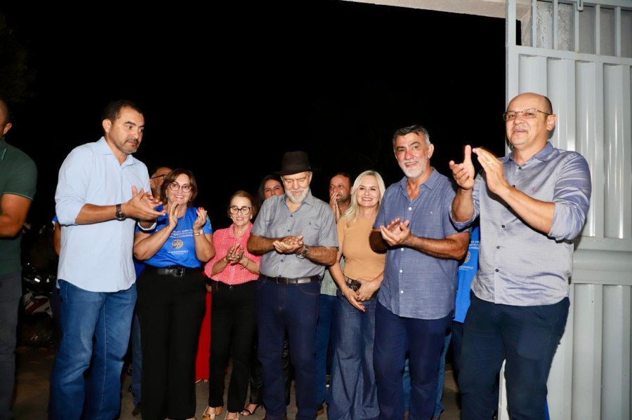 Deputado Amélio Cayres e Governador Wanderlei Barbosa na inauguração da Casa de Apoio em Augustinópolis (Foto: Antônio Gonçalves)