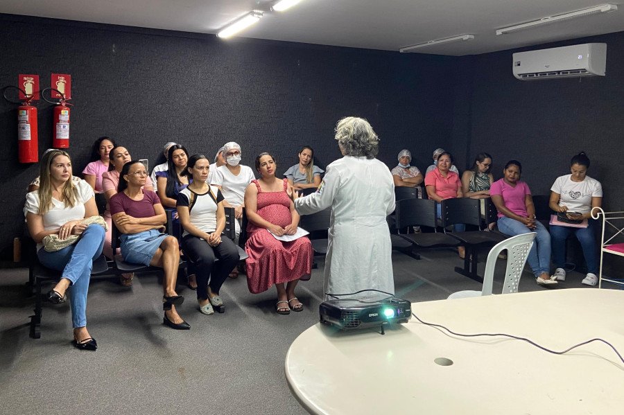 Palestrante fez uma abordagem às práticas de redução de acidentes de trabalho (Foto: Divulgação/SES-TO)