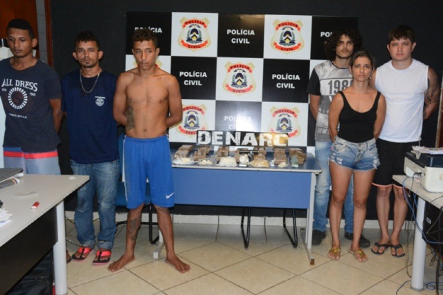 PolÃ­cia Civil prende seis suspeitos por trÃ¡fico de drogas em Palmas (Foto: Dennis Tavares)