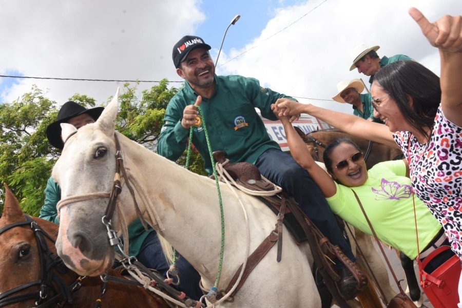 Wanderlei Barbosa na cavalgada em Augustinópolis (Foto: Divulgação)