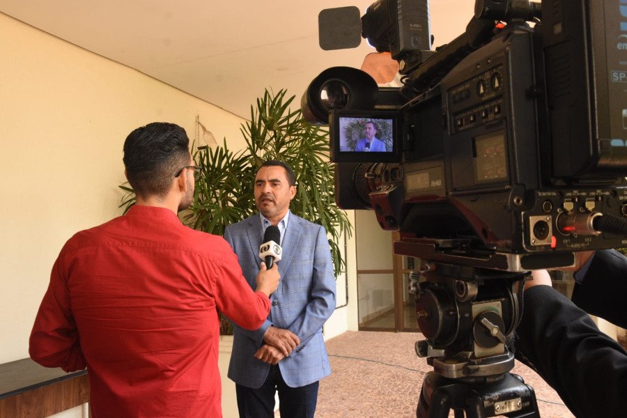 Governador e candidato à reeleição, Wanderlei Barbosa, concedeu entrevista à TV Anhanguera nesta quinta-feira, 15 (Foto: Divulgação)