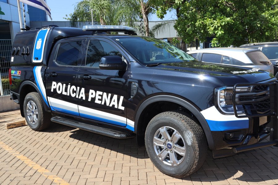 Veículos modelo Ranger Cela irão fortalecer a frota de viaturas da Polícia Penal (Foto: Governo do Tocantins)