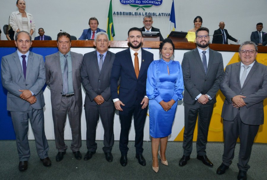 Deputados da Mesa Diretora da Aleto para o segundo biênio da 10ª Legislatura (Foto: Silvio Santos)