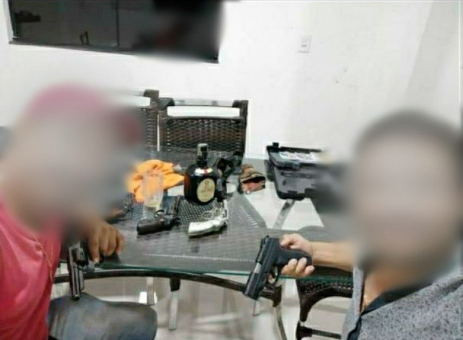 Conforme o Delegado, armas eram ostentadas em fotos publicadas em redes sociais (Foto: DivulgaÃ§Ã£o/PolÃ­cia Civil do Tocantins)