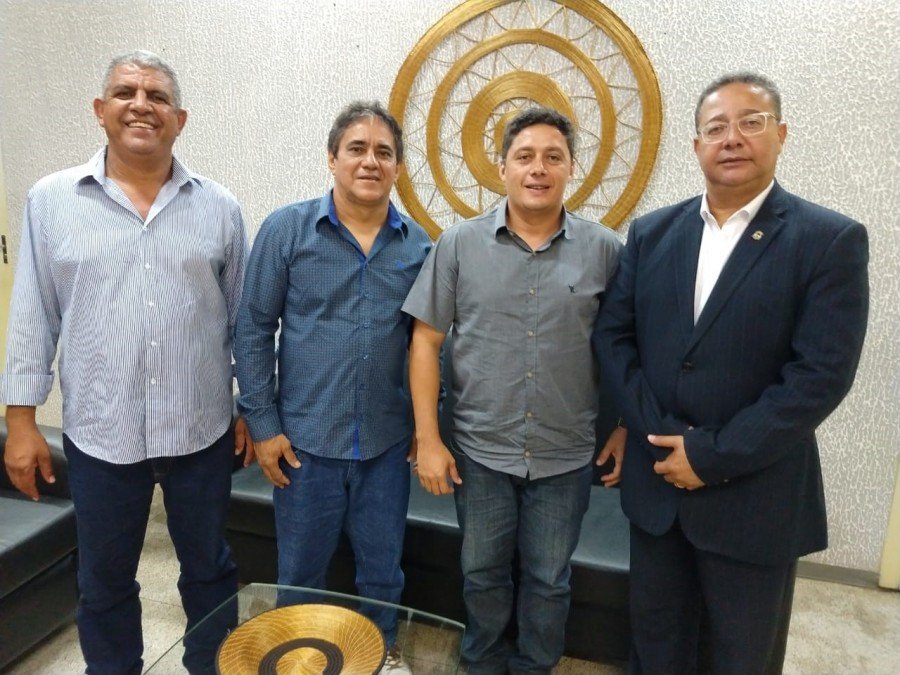 A partir da esquerda, MÃ¡rcio JosÃ©, Josenildo, Divino e Tom Lyra (Foto: Emerson Silva)