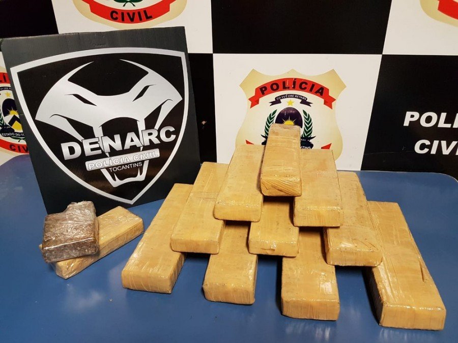 Dois homens foram presos com 10 kg de maconha em Palmas