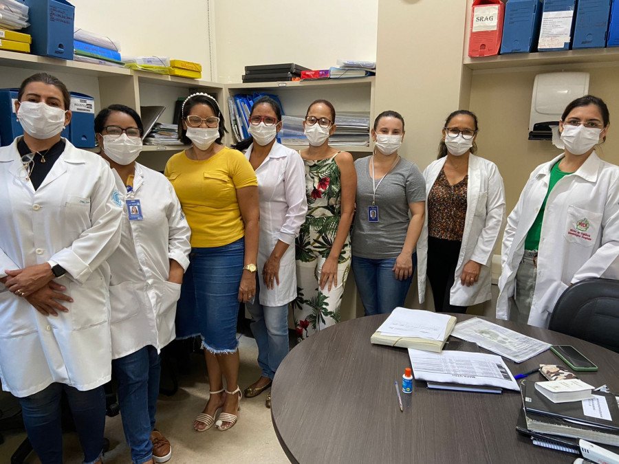 Equipe do Hospital Regional de Conceição do Araguaia durante a visita técnica no HGP (Foto: Luciana de Barros)